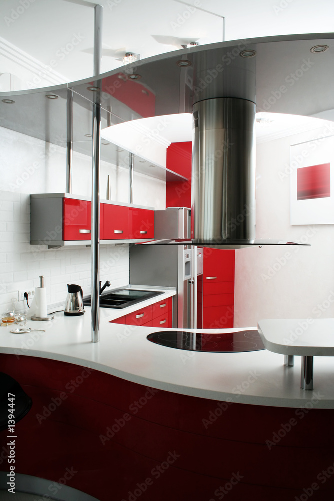 red kitchen