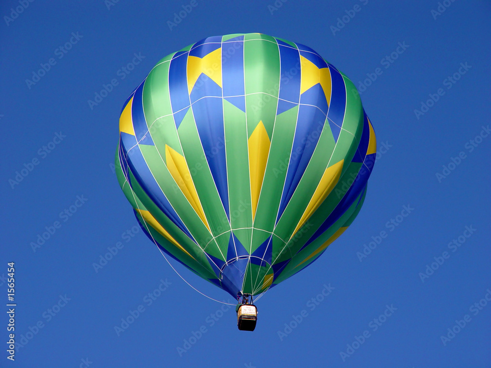 Hot air balloon on blue sky