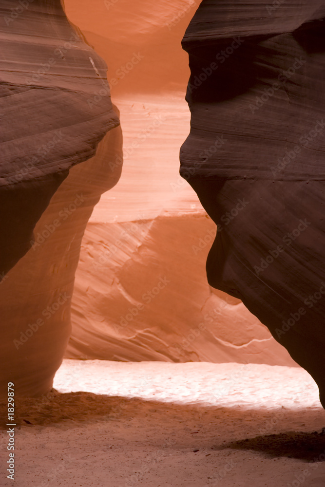 inside of Antelope Canyon in Page Arizona