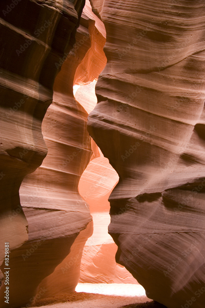 inside of Antelope Canyon in Page Arizona