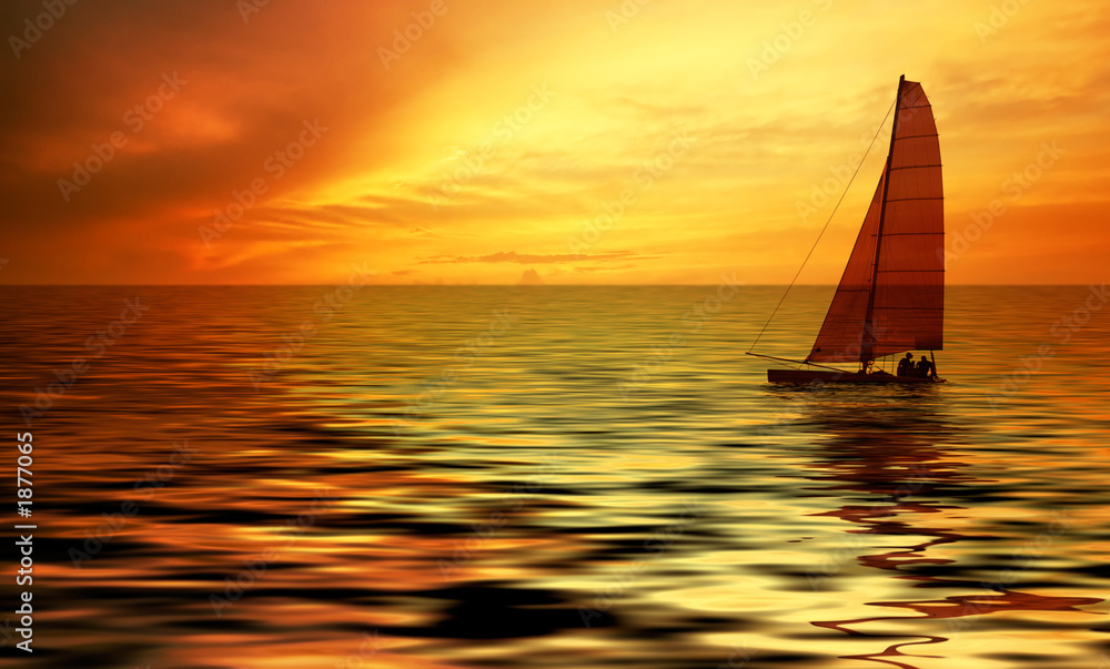 sailing and sunset