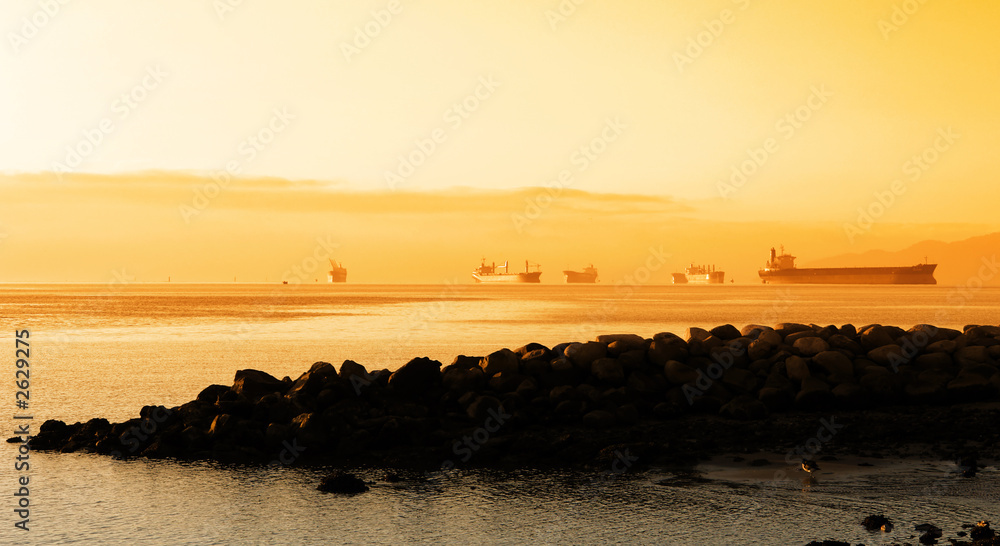 large ships in vancouver harbour