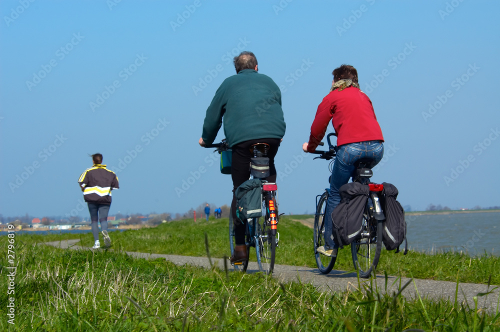 active people on a summer day