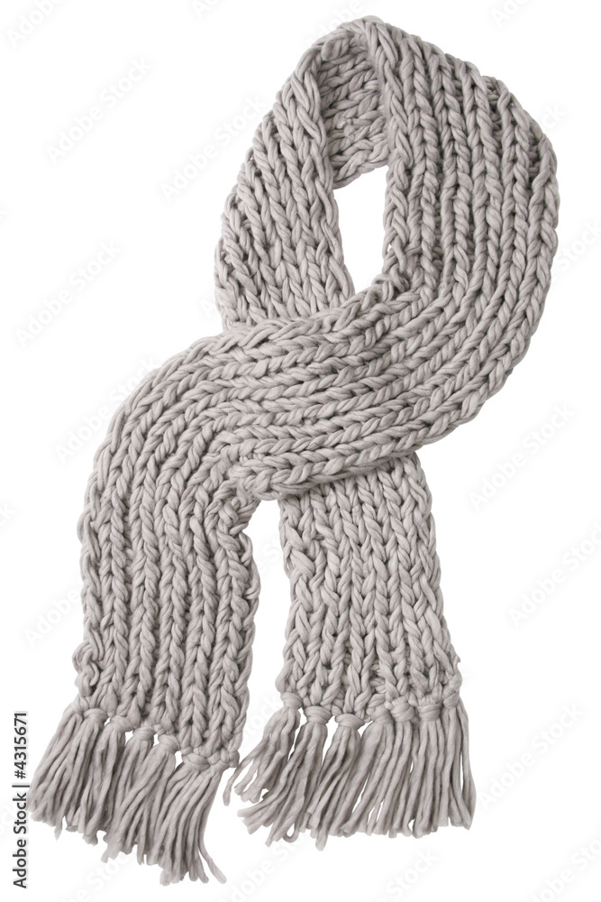 Wool gray scarf