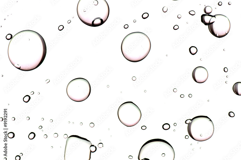 clear drops of water on abstract background