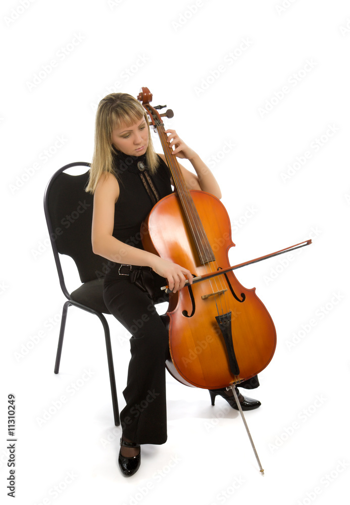 Woman cellist