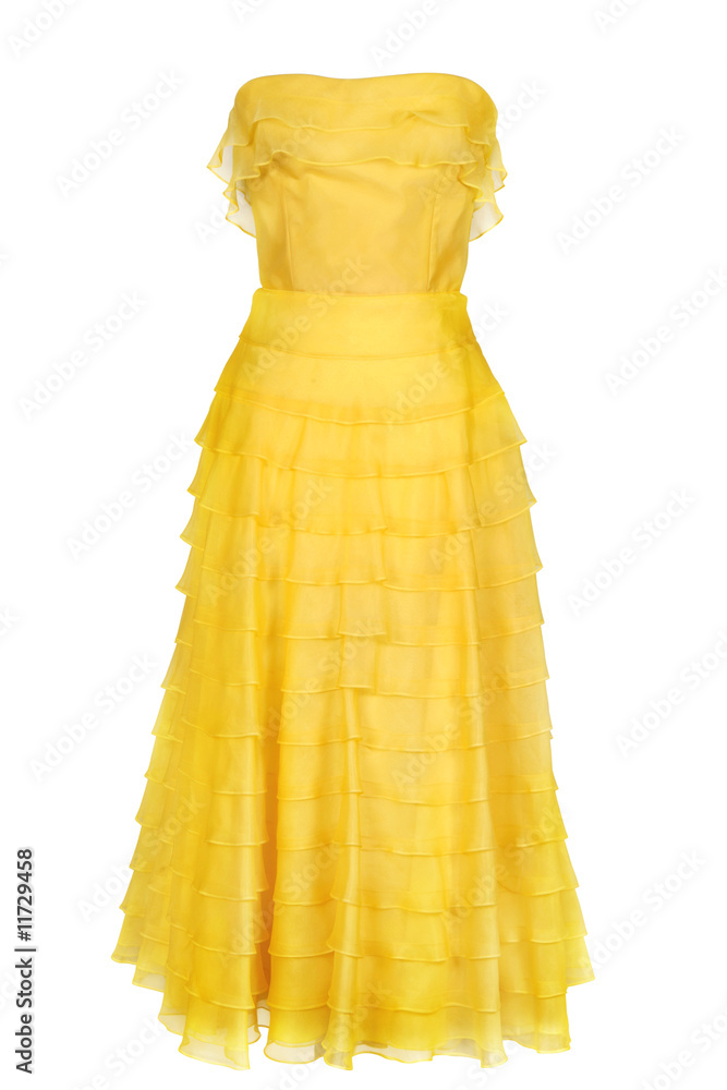 Woman yellow dress