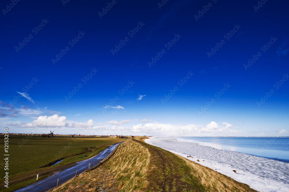 Dutch landscape in winter