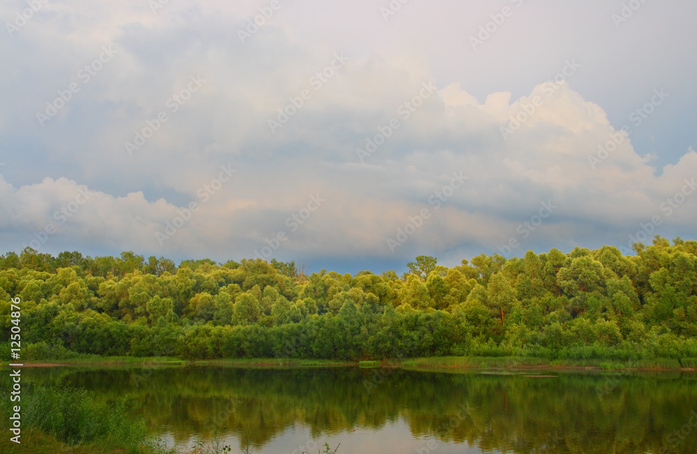 cloudscape river