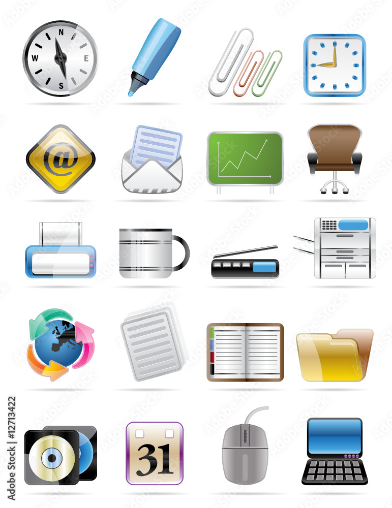 办公工具矢量图标集2