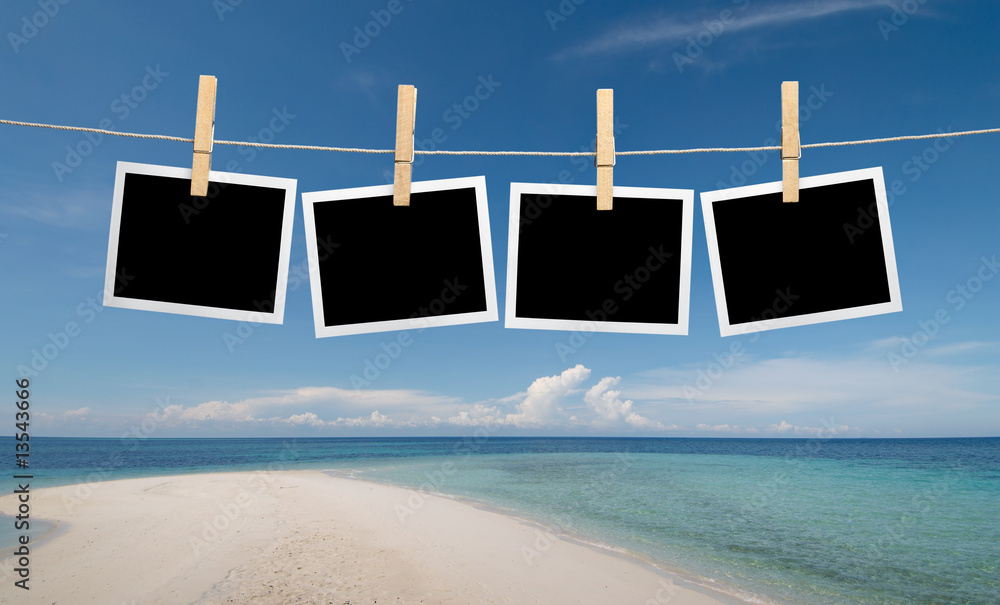 instant photos at the beach