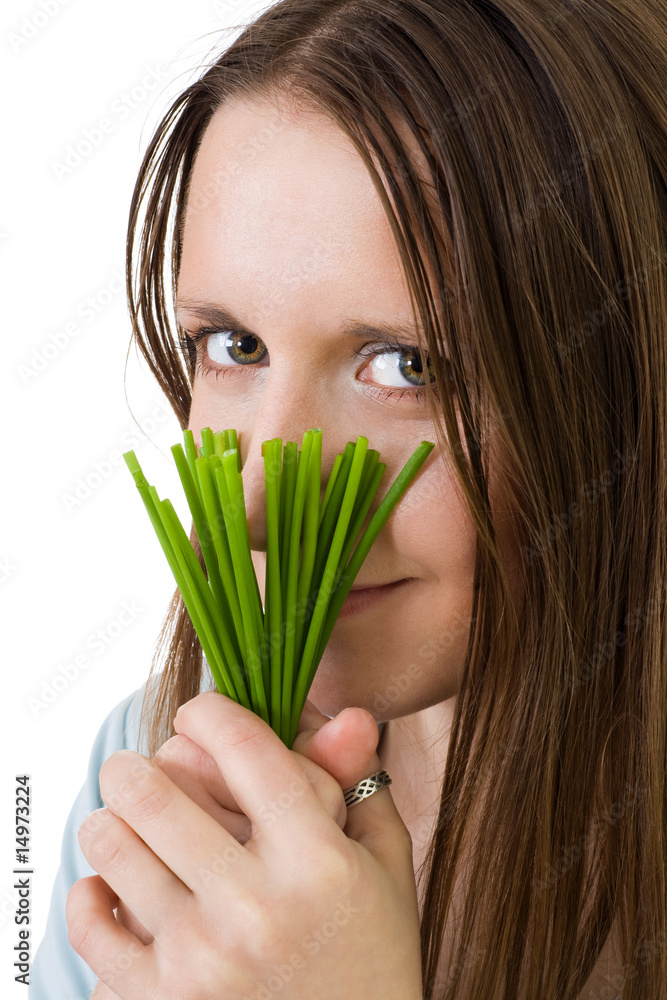 woman cooking healthy food