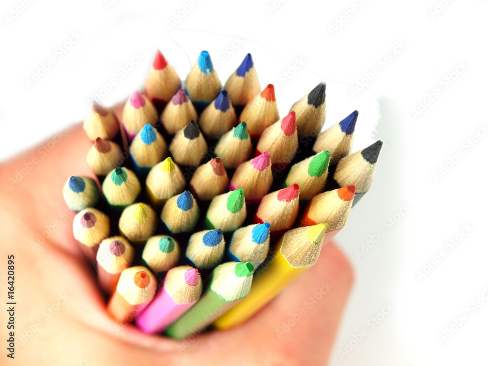 crayons in hand