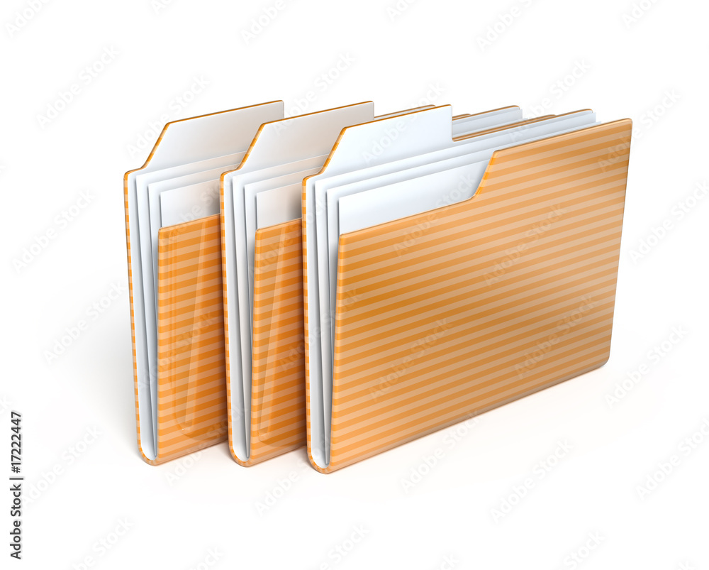 Three folders