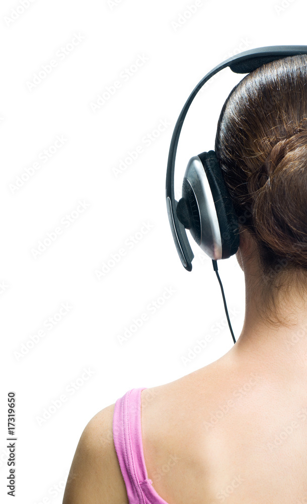 girl in headphones