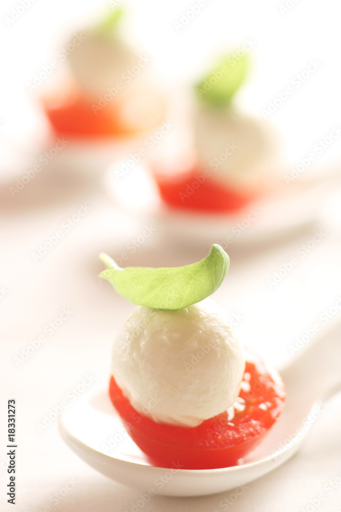 Amuse Gueule - Tomato, Mozzarella, and Basil