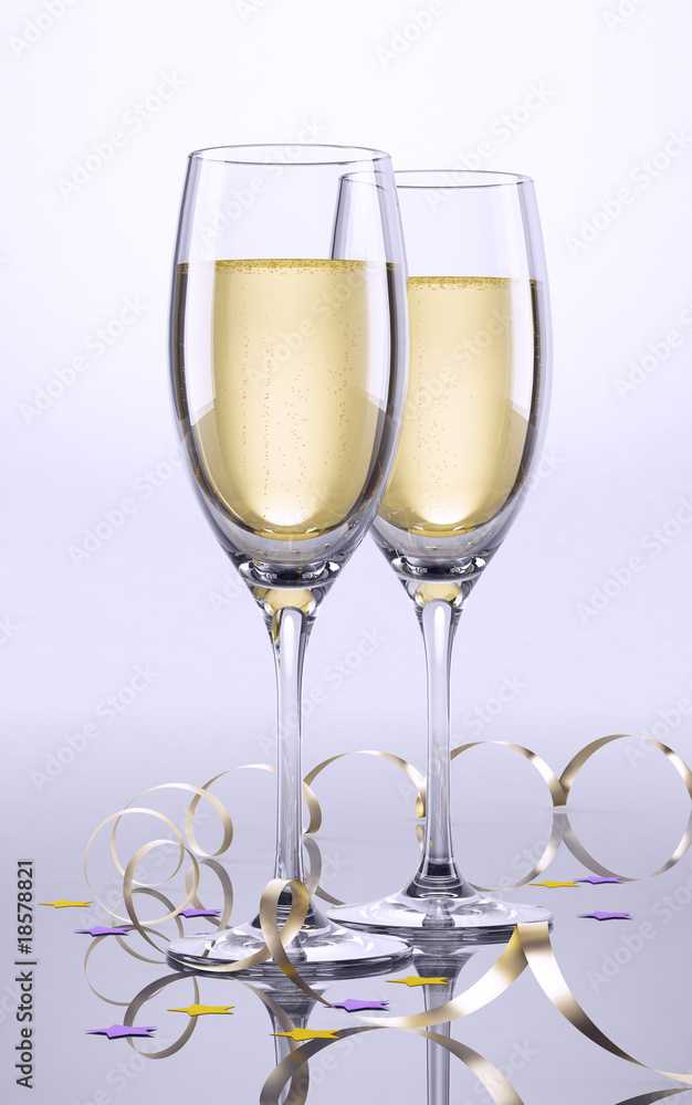 Two glasses of champagne