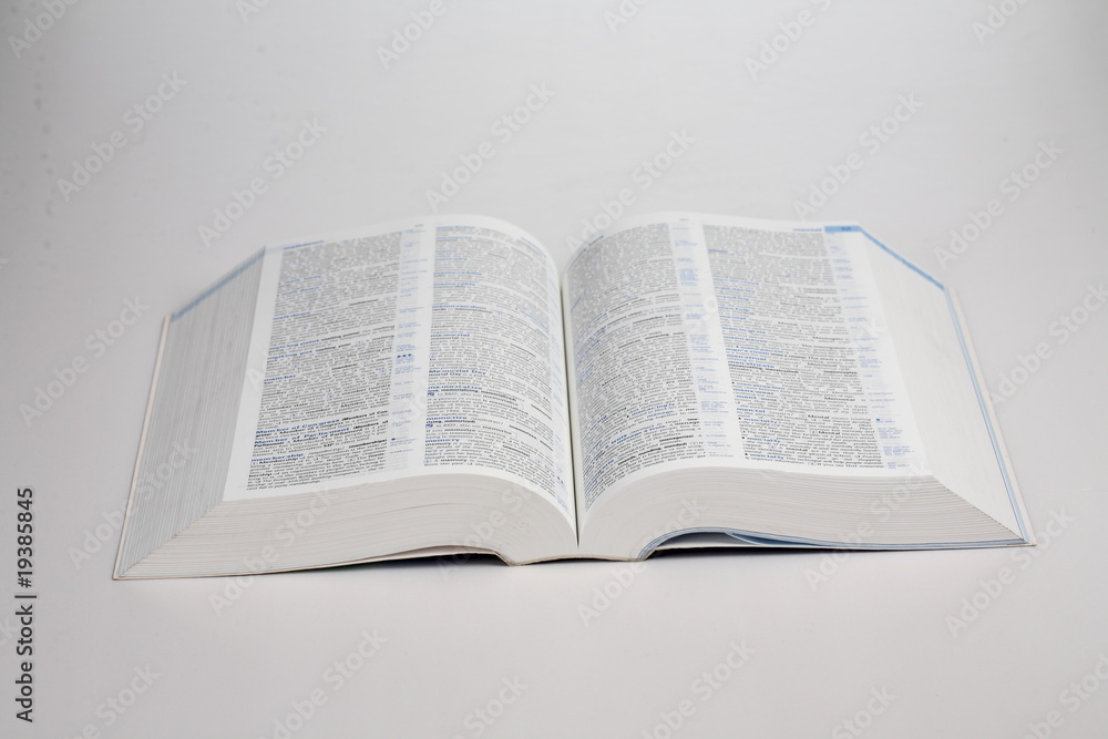 open book with white background