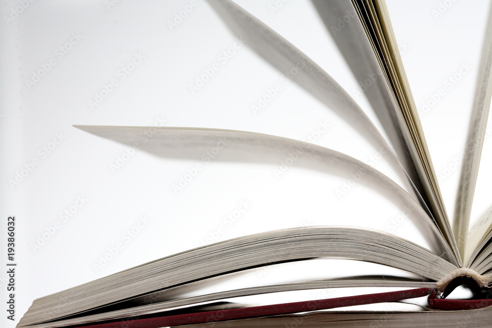 open book with white background