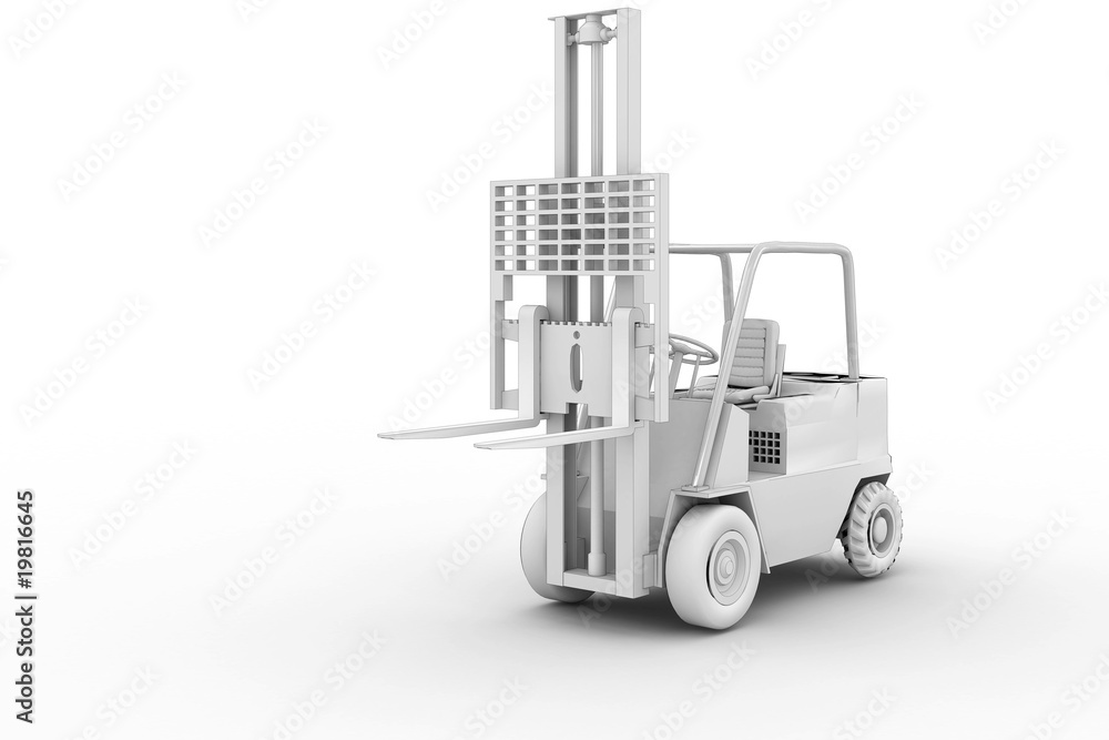 Elevator truck - isolated on white