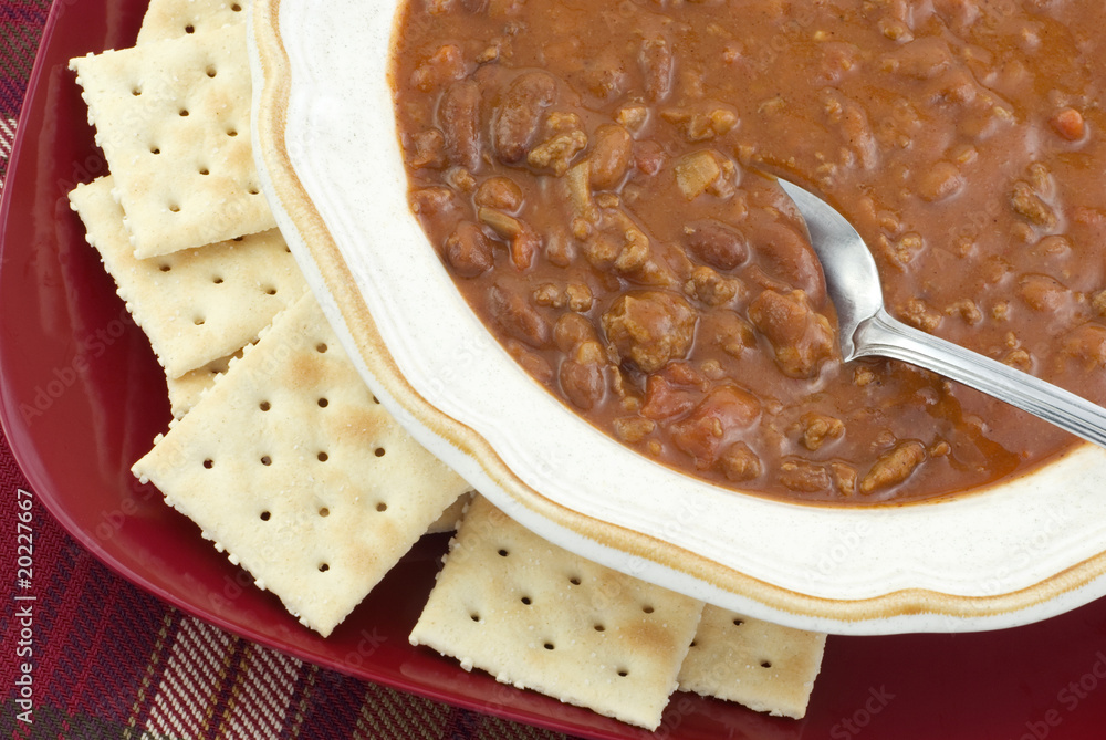 Bowl of Hot Homemade Chili