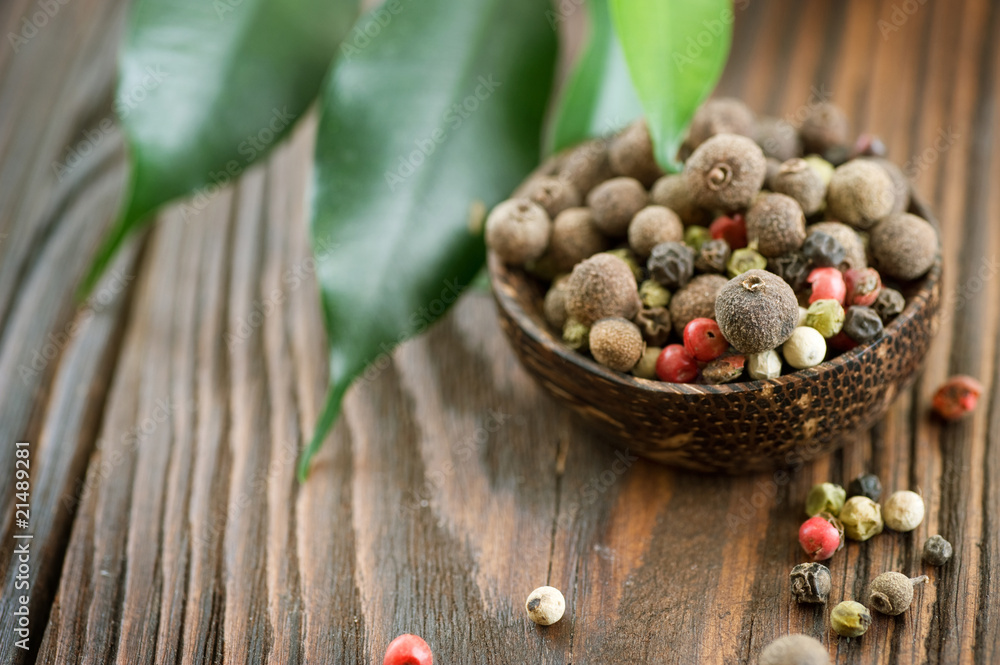 Spices.Selective focus