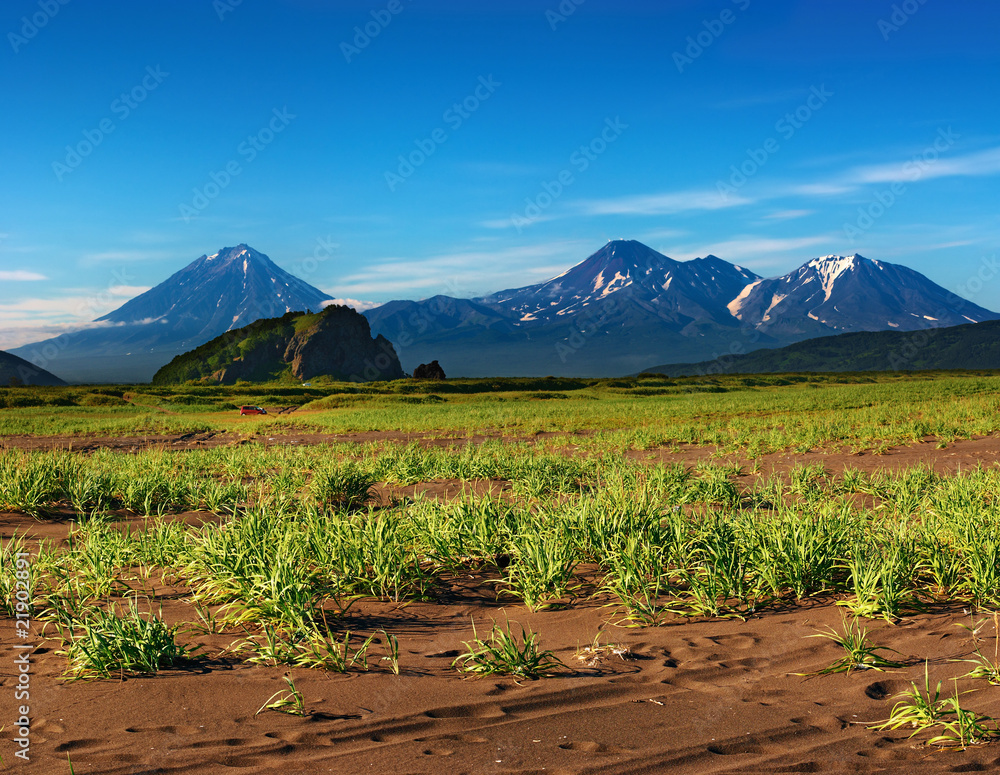 堪察加半岛的山地景观