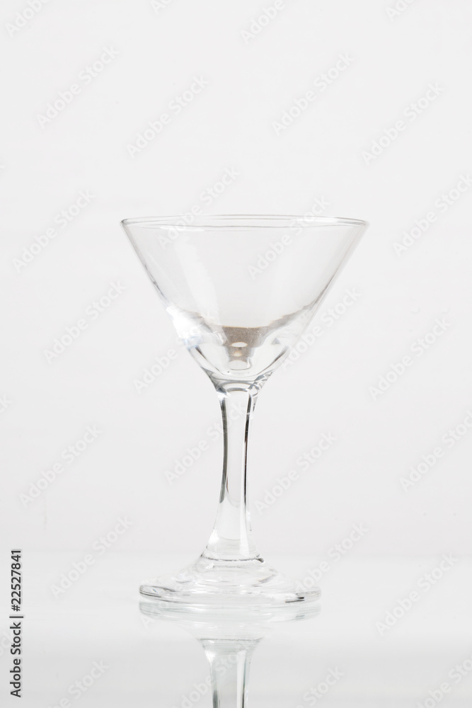 Empty wine glass isolated on white background ..