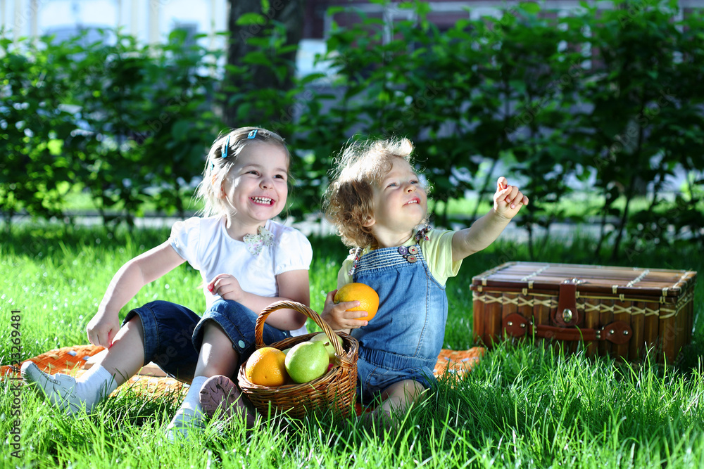 Children on picnic