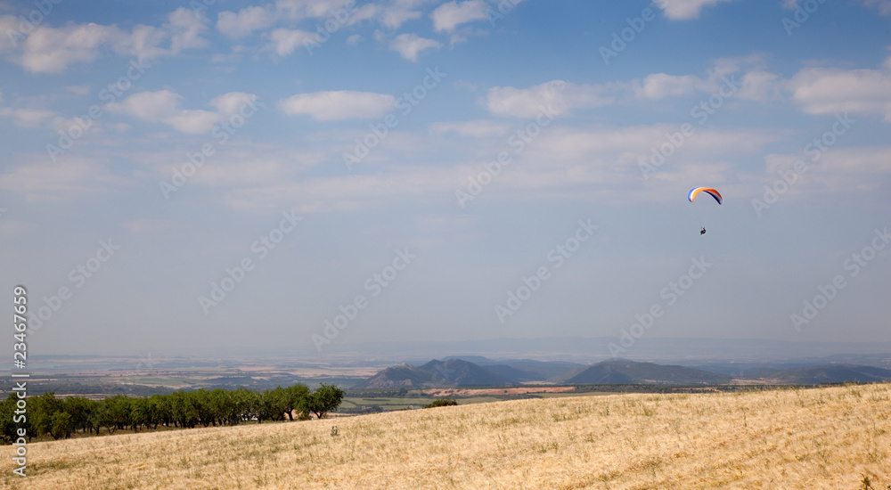 parapente y paisaje