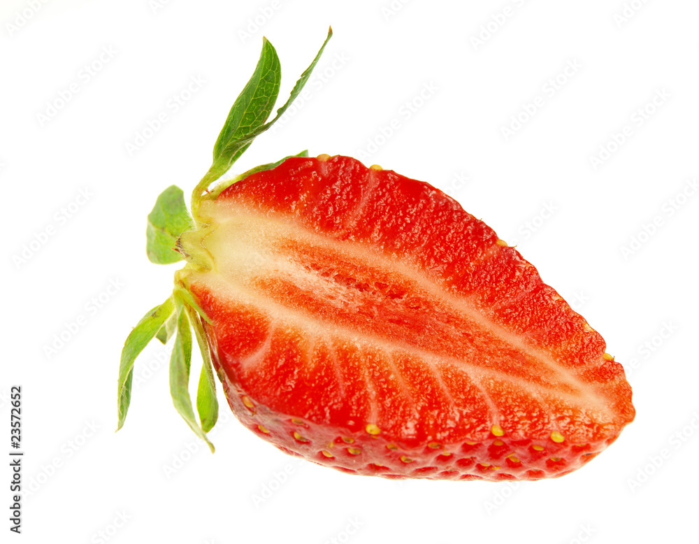 Strawberry on white background