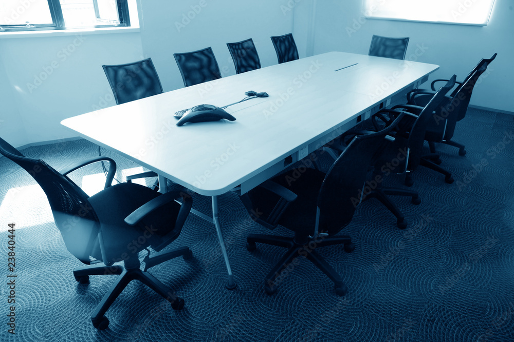 closeup of modern business meeting rooms and telephone