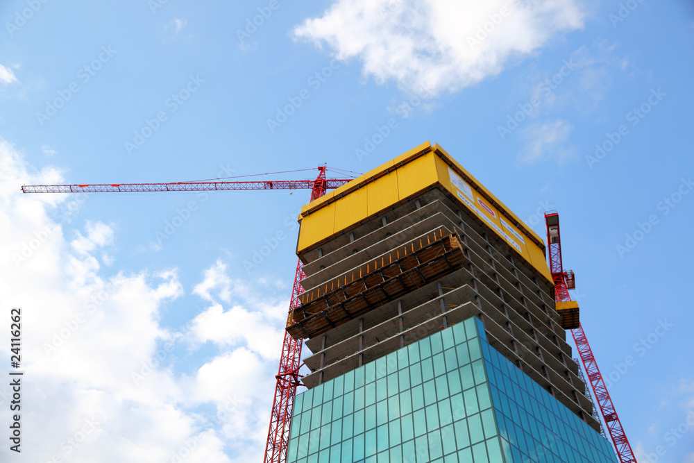 construction of a modern high rised building