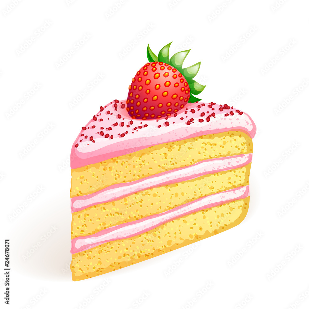 Cake with strawberry