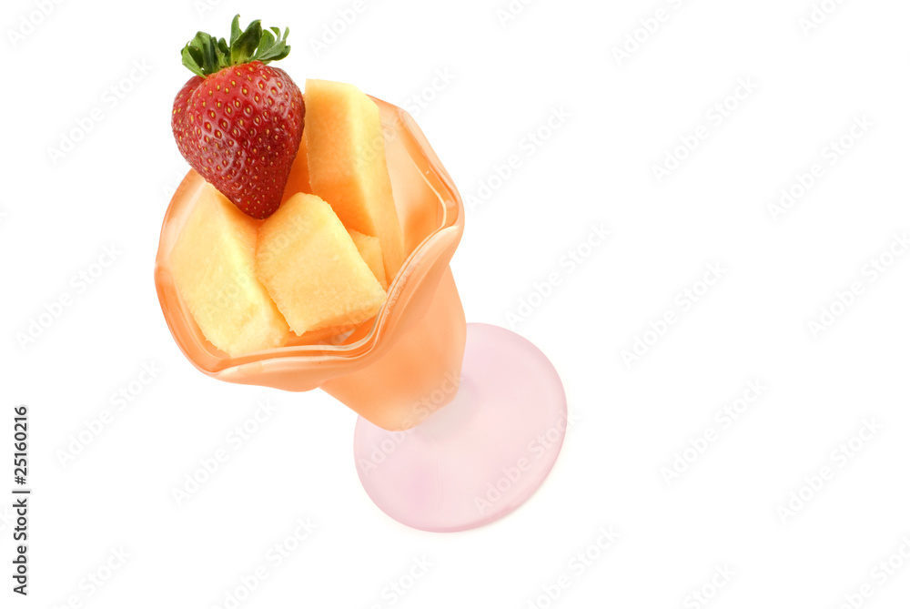 Cantaloupe and Strawberry Parfait