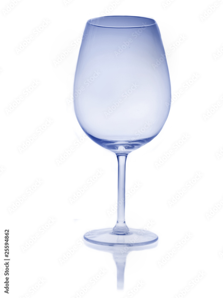 Empty wine glass isolated on white background