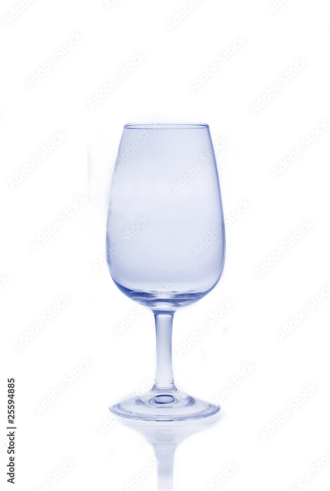 Empty wine glass isolated on white background