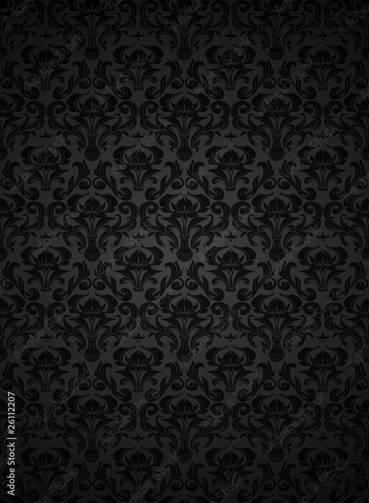 Seamless pattern black