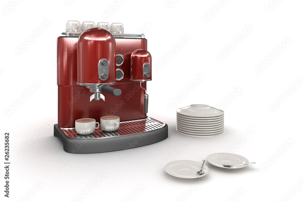 Coffee brewer in red