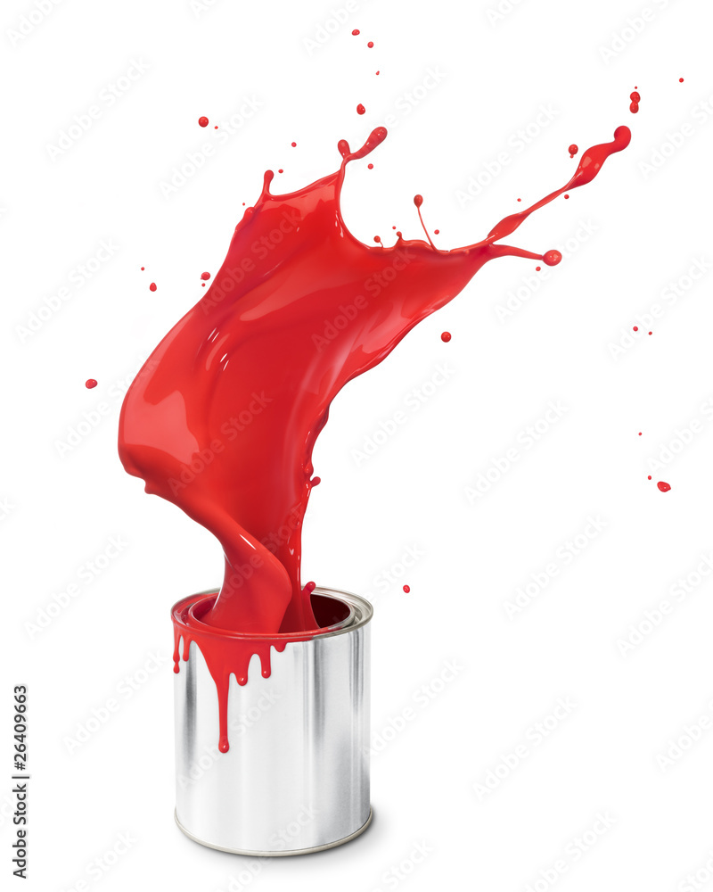 red paint splash