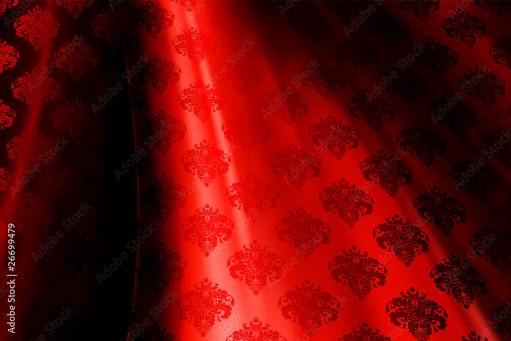 Red Wave Wallpaper Pattern