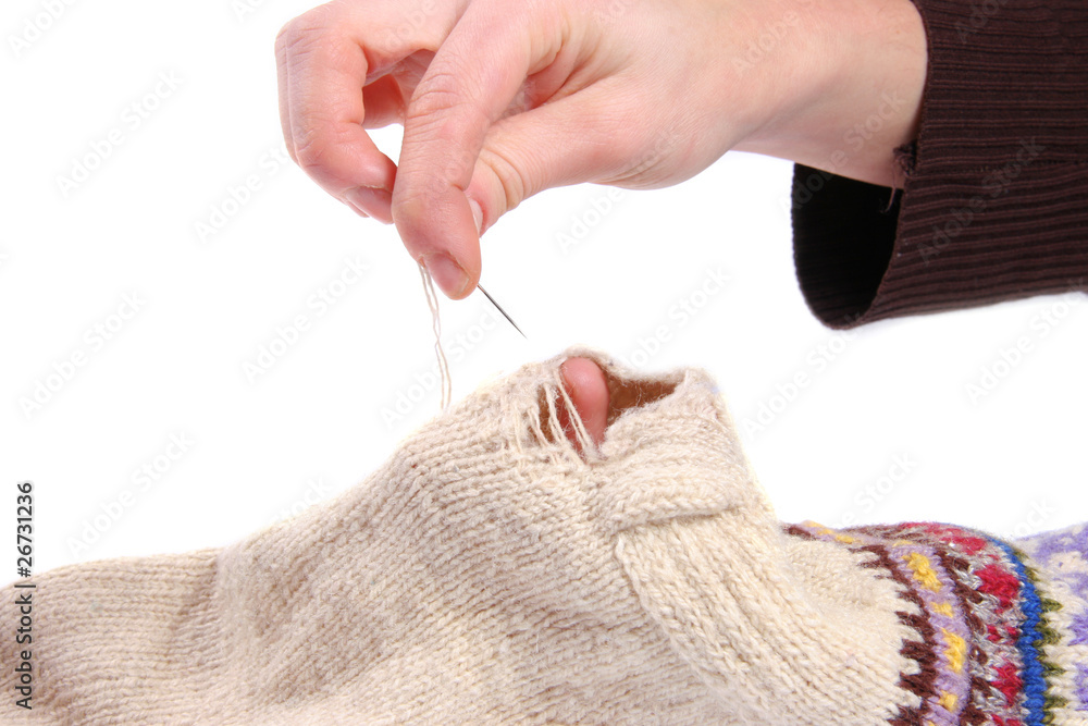 sock darning