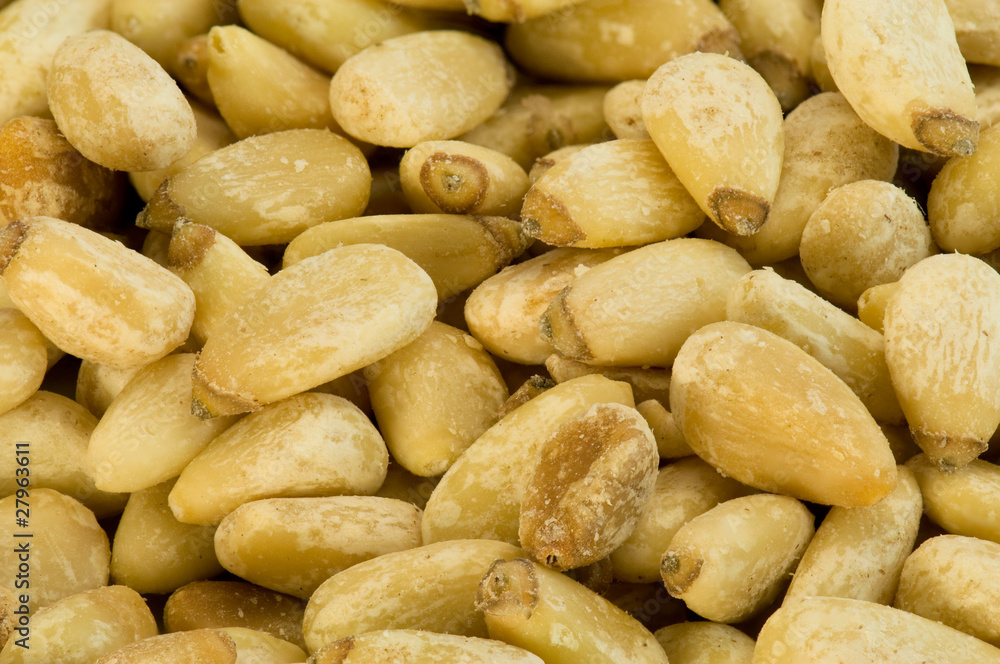 Close up shot of pine nuts