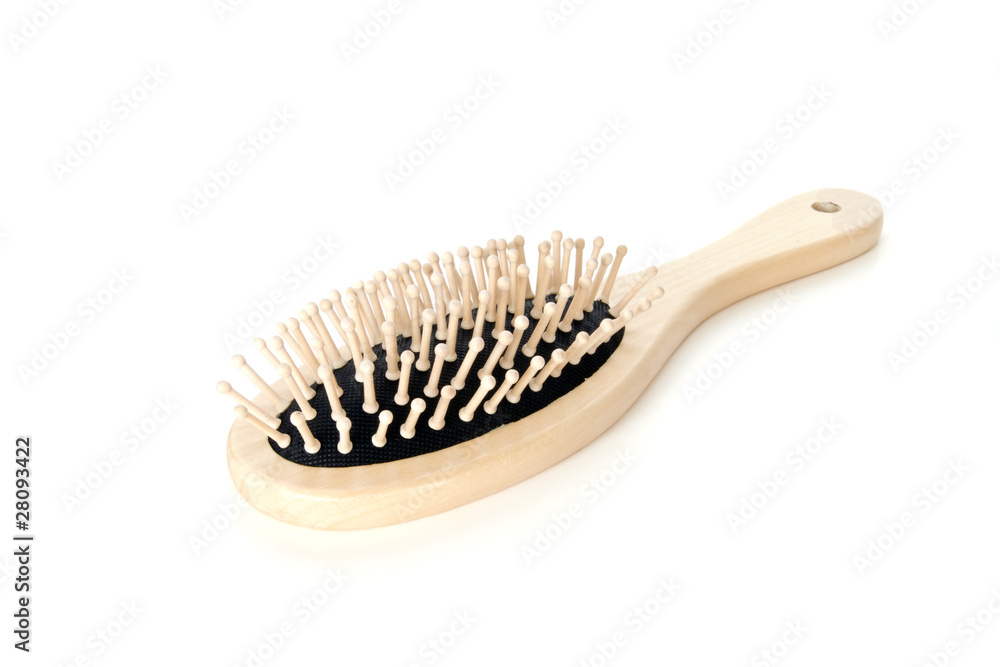 natural wood hairbrush