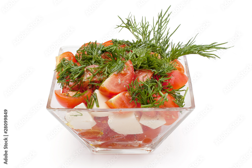 Fresh salad with tomatoes