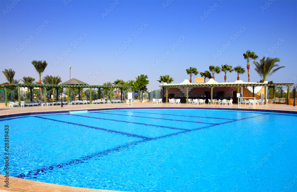 swimming pool in hotel