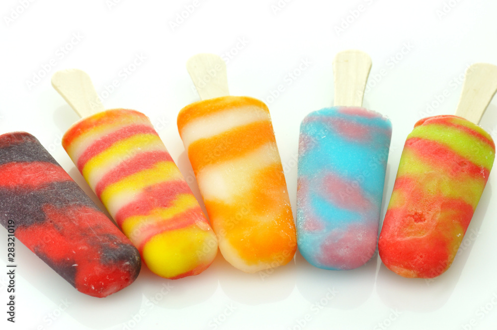 colorful ice cream pops