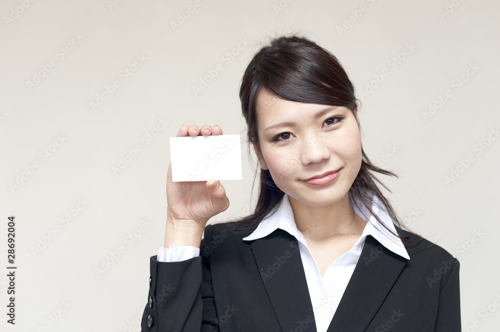 a portrait of young business woman