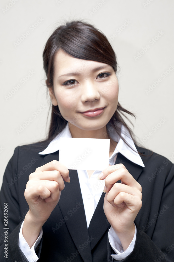 a portrait of young business woman