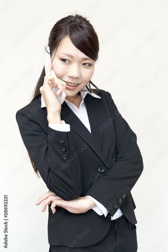 a portrait of young business woman